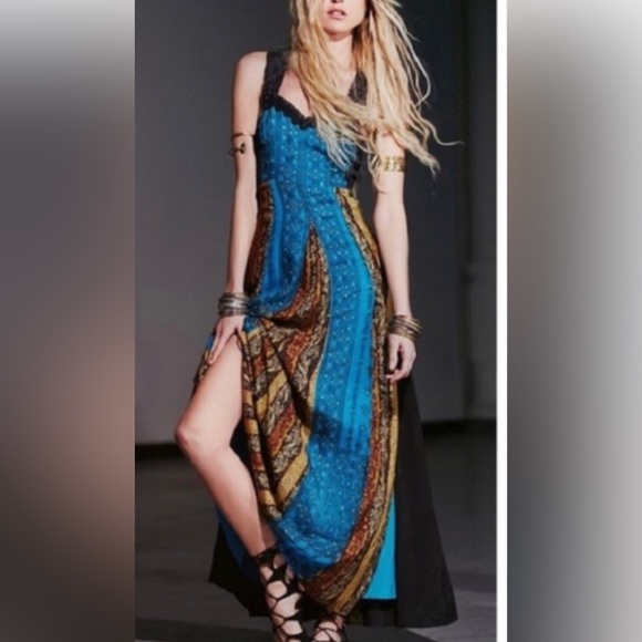 Free People Dresses & Skirts - Free People Rare Dress Free People Star Dust Beaded Maxi
Ocean Blue Sequin Lace